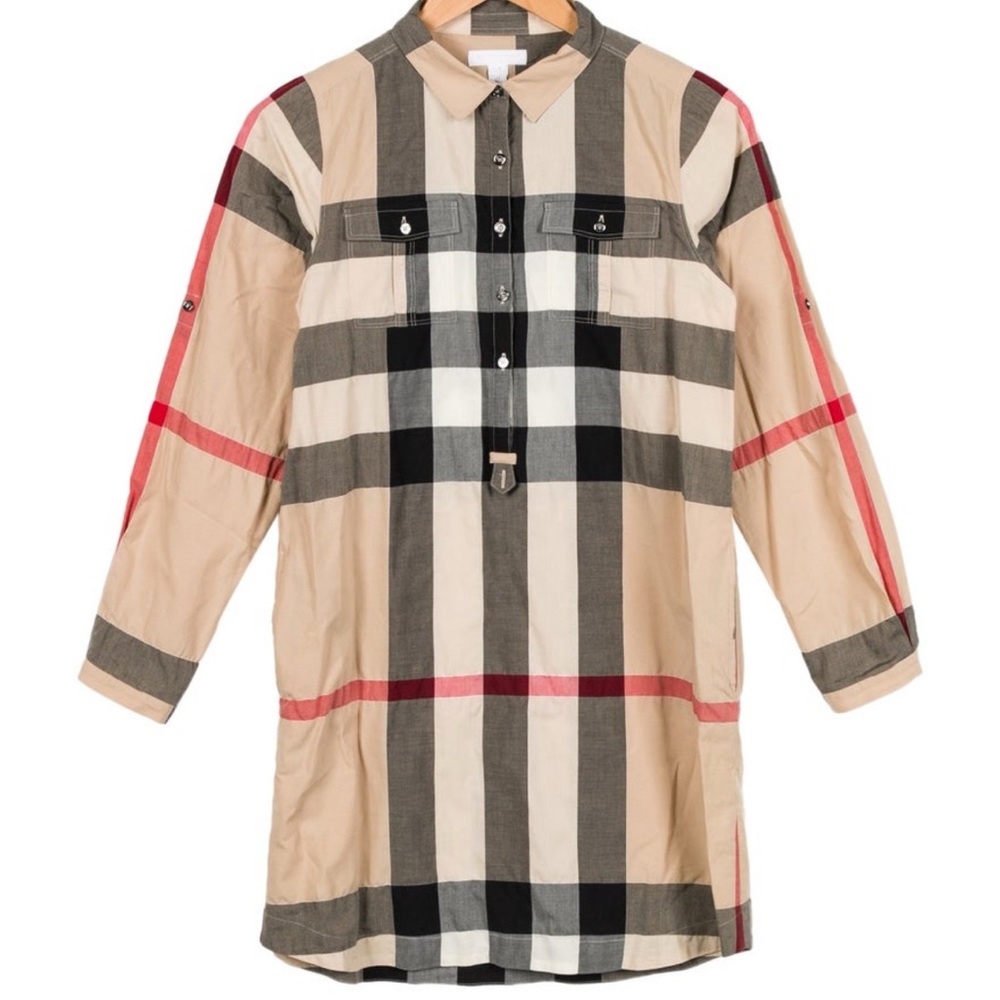 Girls Burberry shirt dress